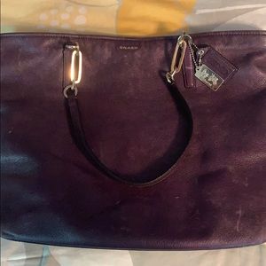 leather coach bag